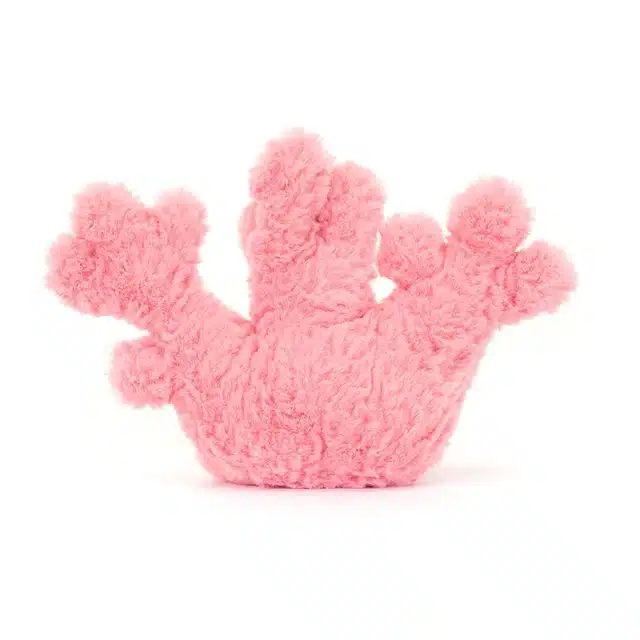 Amuseables Coral de Jellycat vue de dos fond blanc