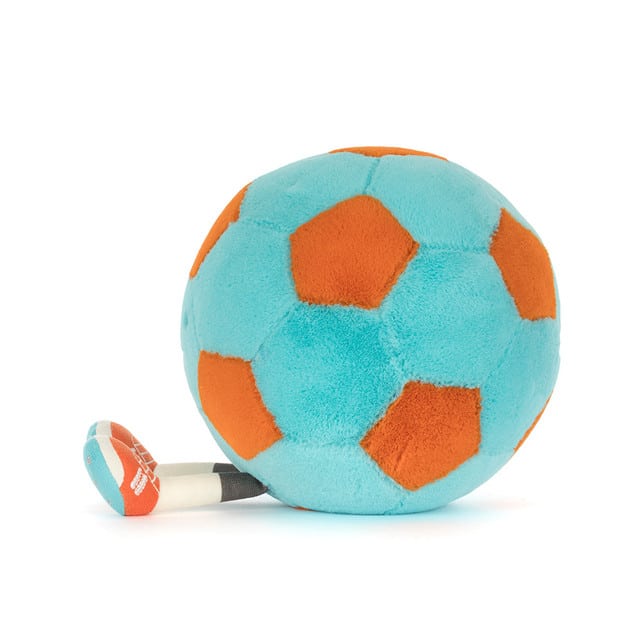 Amuseables Football de Jellycat vue de profil fond blanc