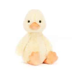 Bashful Duckling de Jellycat vue de face fond blanc
