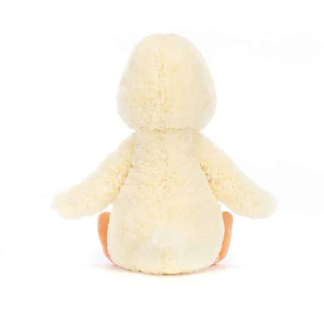 Bashful Duckling de Jellycat vue de dos fond blanc