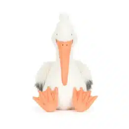 Keli Pelican de Jellycat vue de face fond blanc