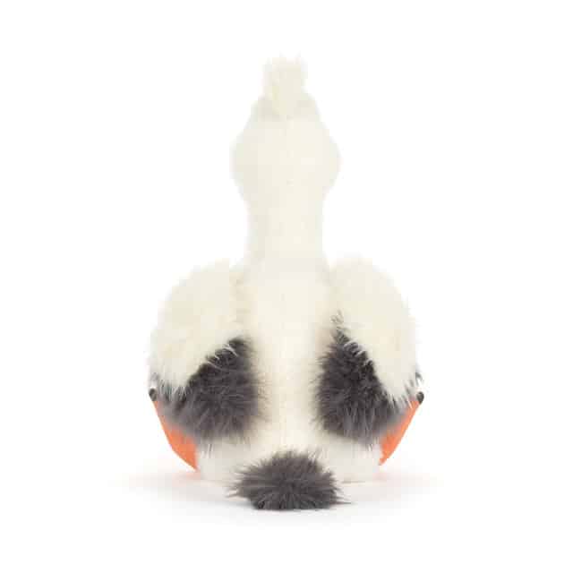 Keli Pelican de Jellycat vue de dos fond blanc