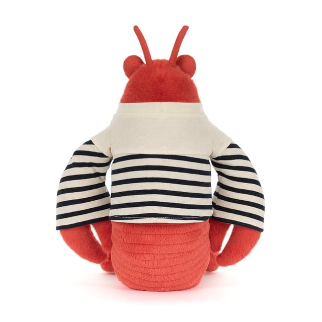 Larry Lobster Sailor Outfit de Jellycat vue de dos fond blanc