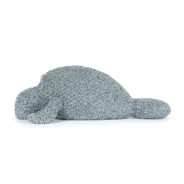 Maffles Manatee de Jellycat vue de profil fond blanc