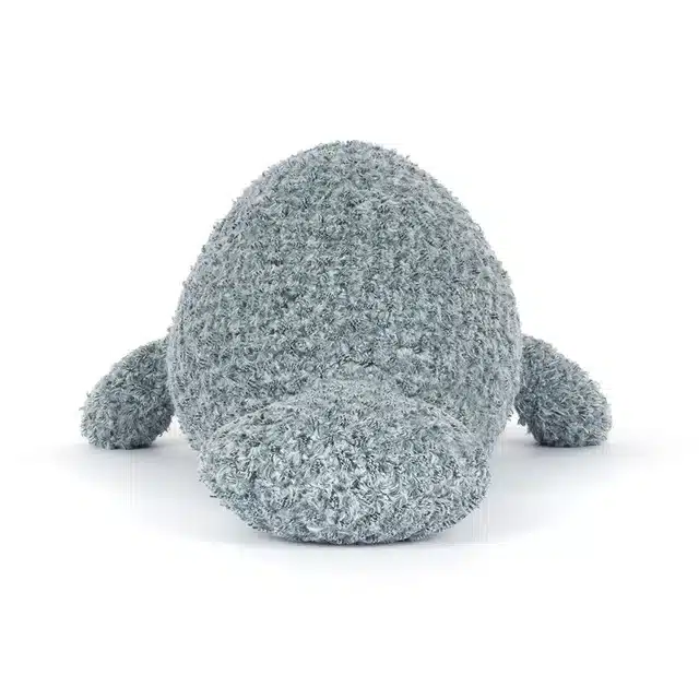 Maffles Manatee de Jellycat vue de dos fond blanc