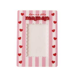 Cadre photo magnétique - Bonne fête maman - Les Mignonneries, vue de face sur fond blanc