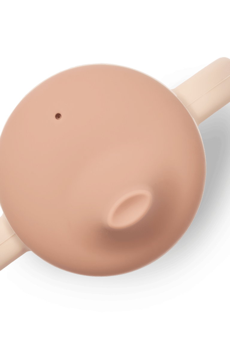 Tasse en silicone avec tétine papillons liewood de dessus