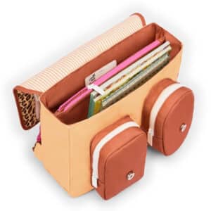 Le cartable Léopard Hello Hossy fond blanc de l'intérieur