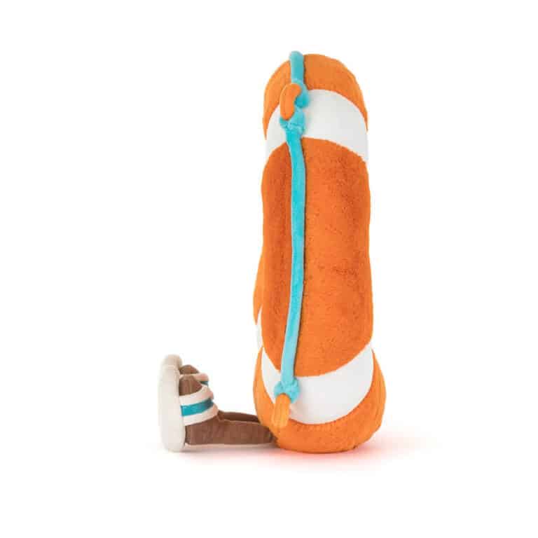 Amuseables Life Ring de Jellycat sur fond blanc vue de côté