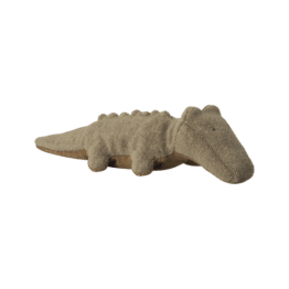 Doudou crocodile - Mini - Vert olive - Maileg, vue de profil sur fond blanc