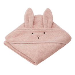 Sortie de bain lapin rose Liewood fond blanc
