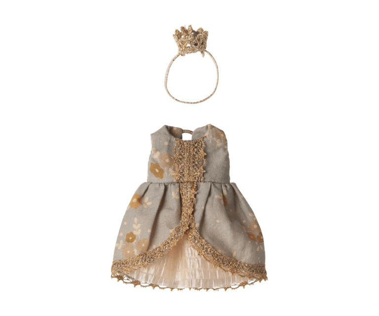 Tenue robe de princesse - Grande soeur - Maileg, vue de face sur fond blanc