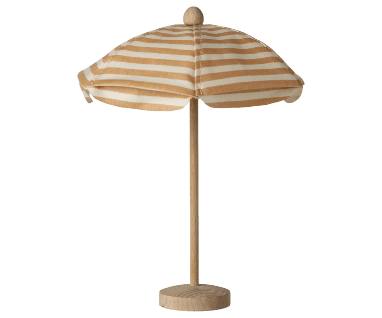 Parasol - Rayé corail - Maileg, sur fond blanc