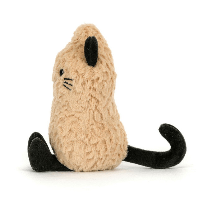 Doudou amuseables peanut cat jellycat de profil