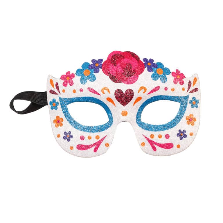 Déguisement d'Halloween Día de Muertos - Marisol - Souza, vue du masque sur fond blanc