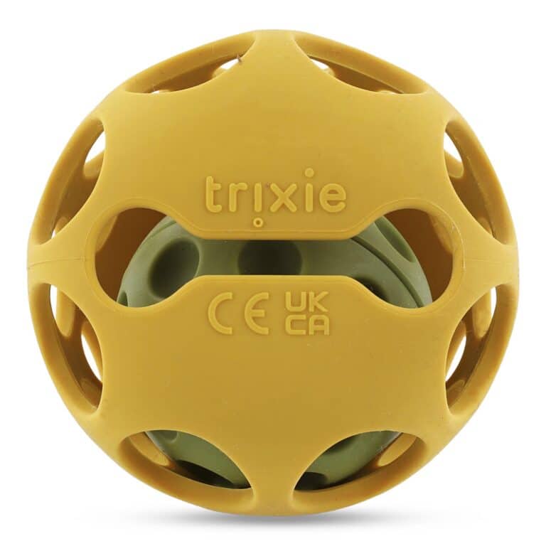 Hochet sensoriel en silicone mr lion de Trixie du dessous