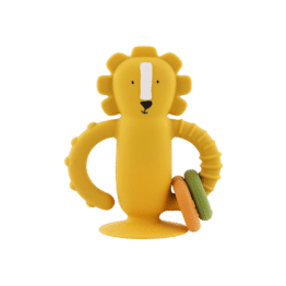 Jouet sensoriel en silicone avec ventouse mr lion de trixie fond blanc