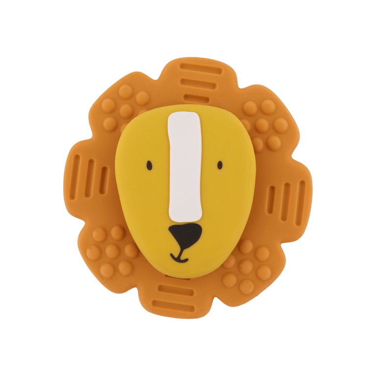 Jouet spinner à ventouse en silicone mr lion de trixie fond blanc